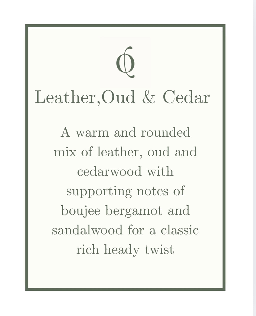 Leather,Oud & Cedar