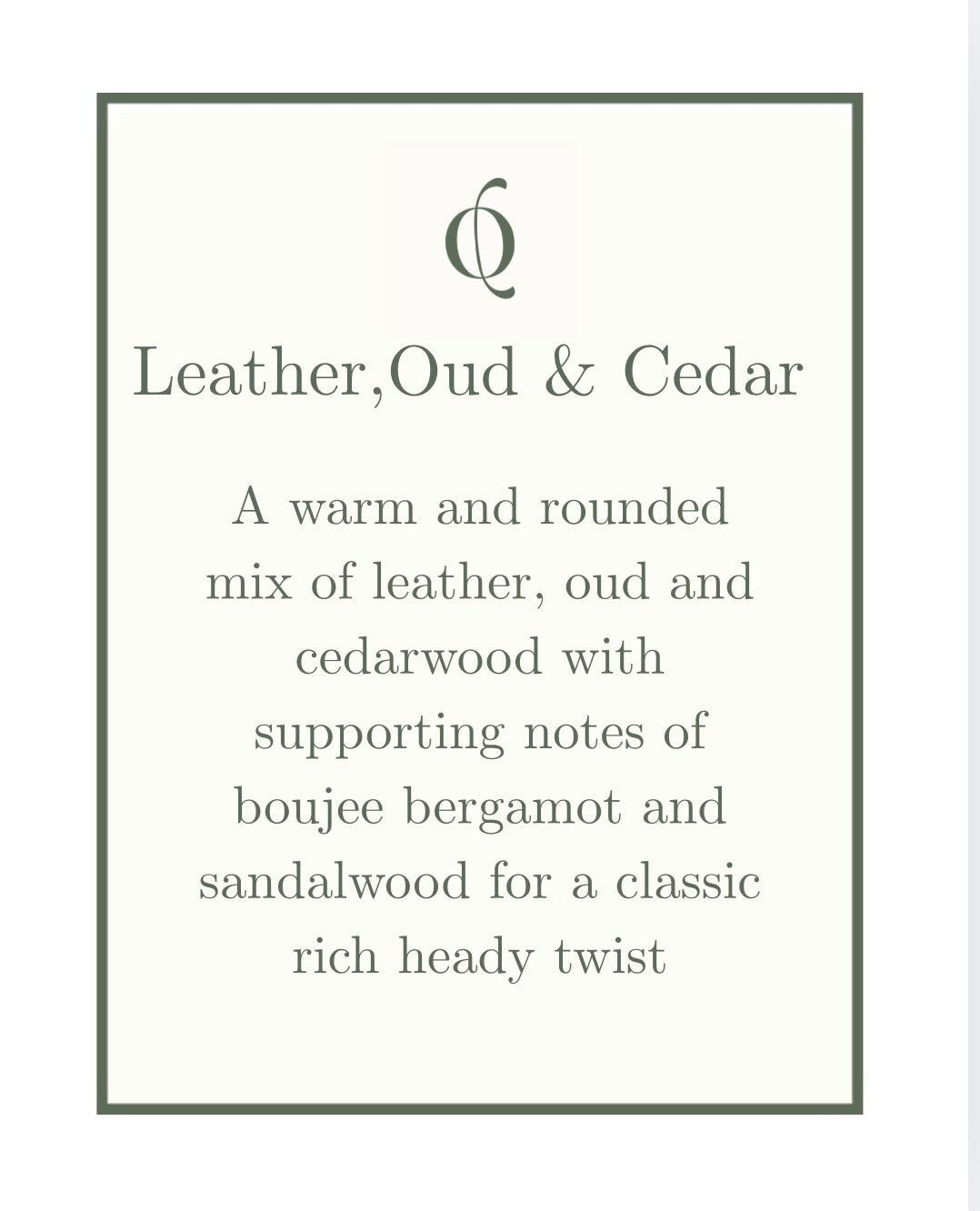 Leather,Oud & Cedar