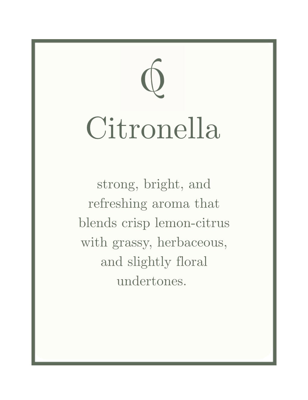 NEW: Citronella